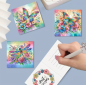 Preview: Diamond Painting 6-teilig Blumen Schmetterlinge